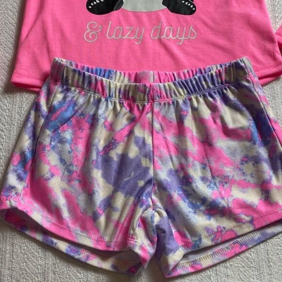 SO Girls Small (7) Top & Shorts Pajama Set - Picture 3 of 6